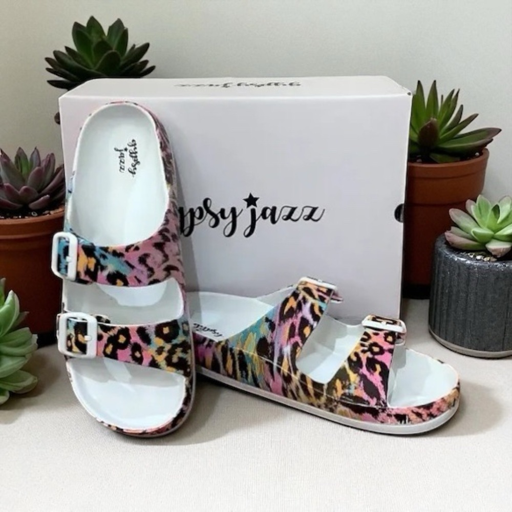 Gypsy Jazz Leopard Print Sandals